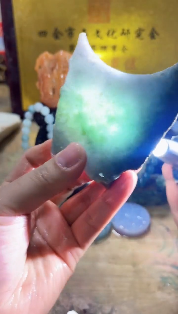 未镶嵌挂件翡翠A货常星7324