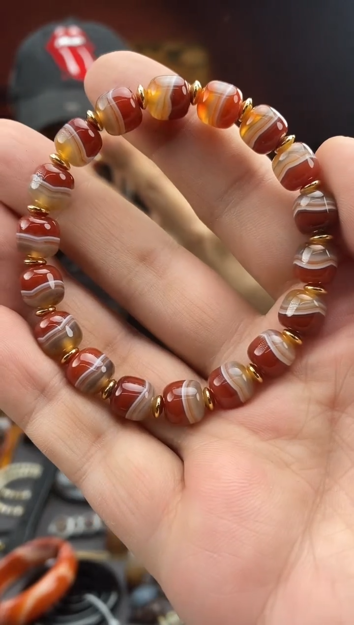 玛瑙/玉髓颈饰未镶嵌-1128 -37 颜色状态多样性发