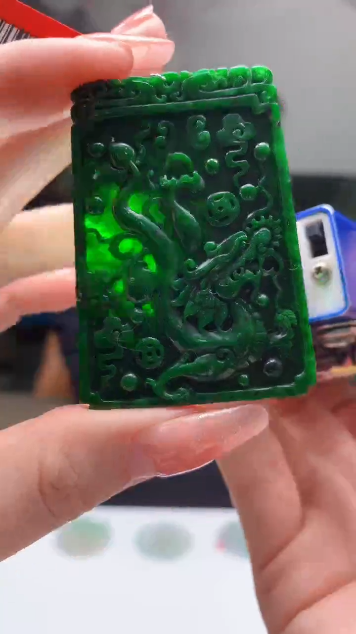 【闪购商品】定制翡翠未镶嵌1044ry-毛货挂件34