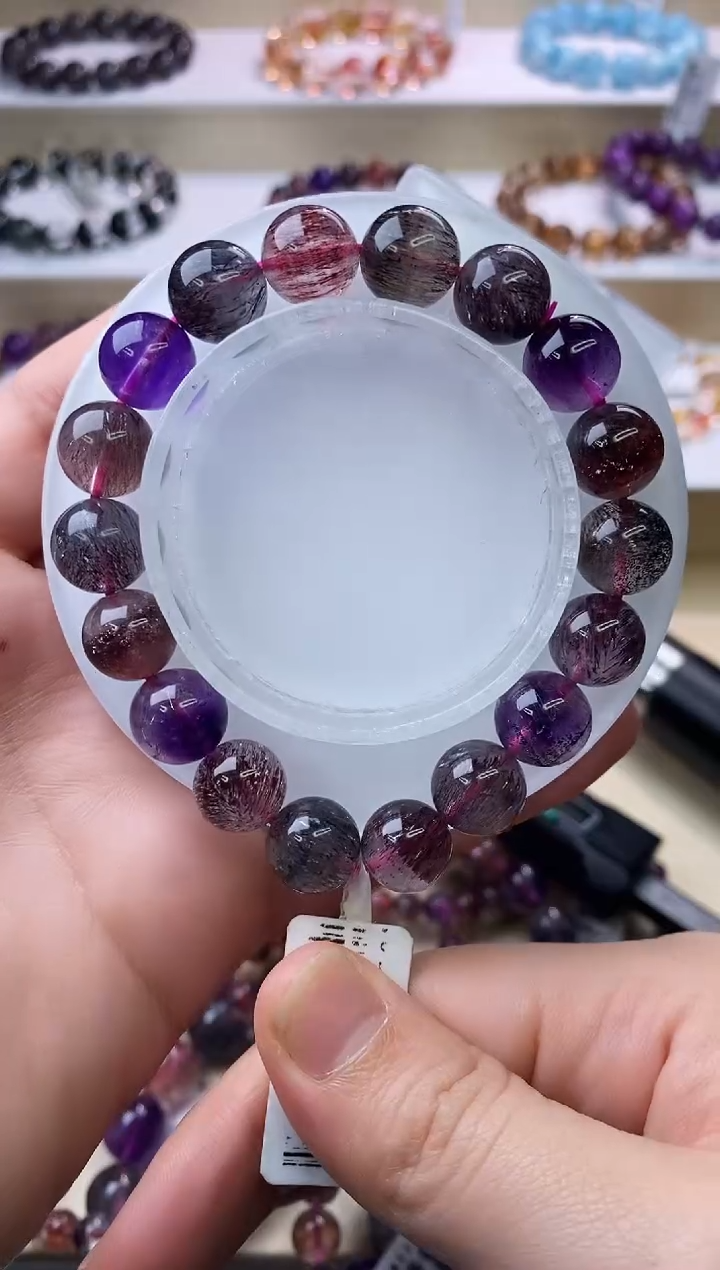 【闪购商品】水晶手链未镶嵌黑加仑超七单圈11m+