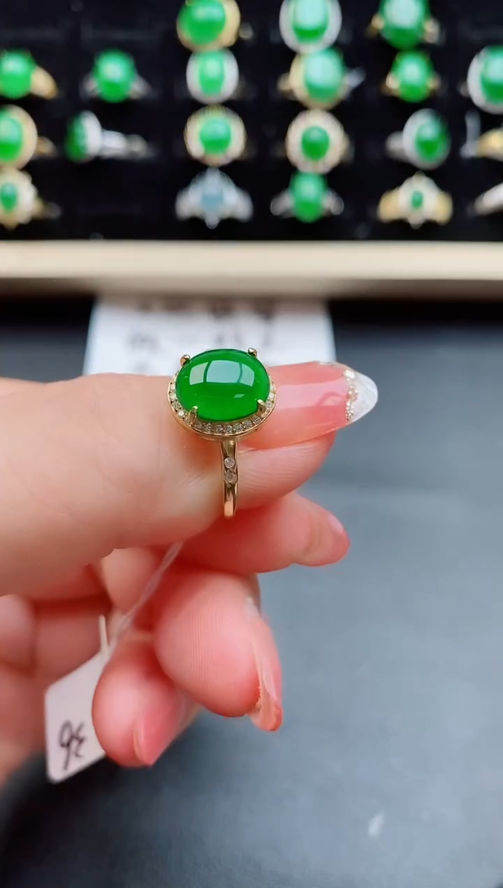 【闪购商品】翡翠戒指银S925镶嵌212121