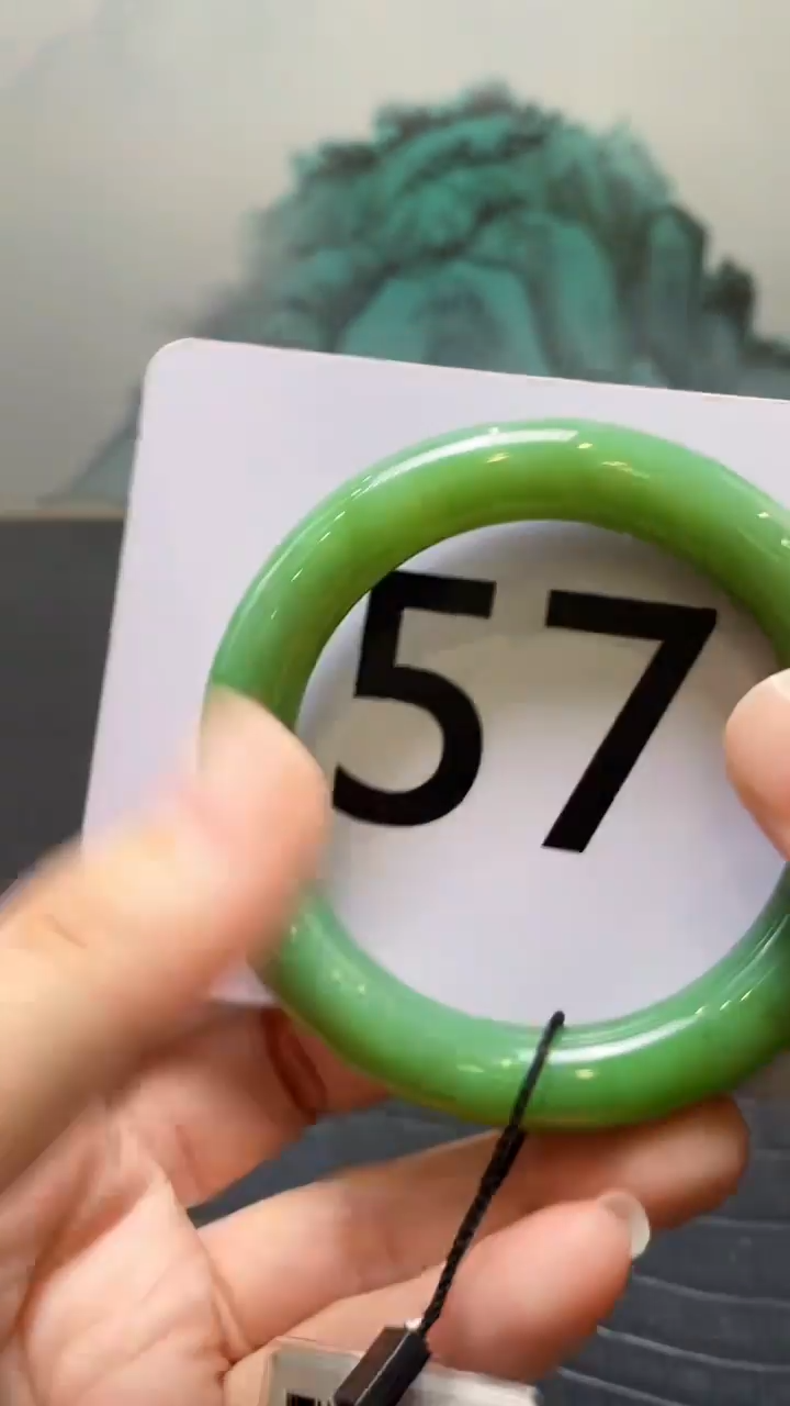 未镶嵌手镯和田玉（碧玉）梅57