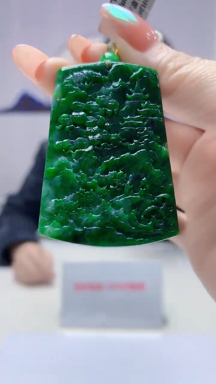 【闪购商品】定制翡翠未镶嵌5153DD-毛货挂件12