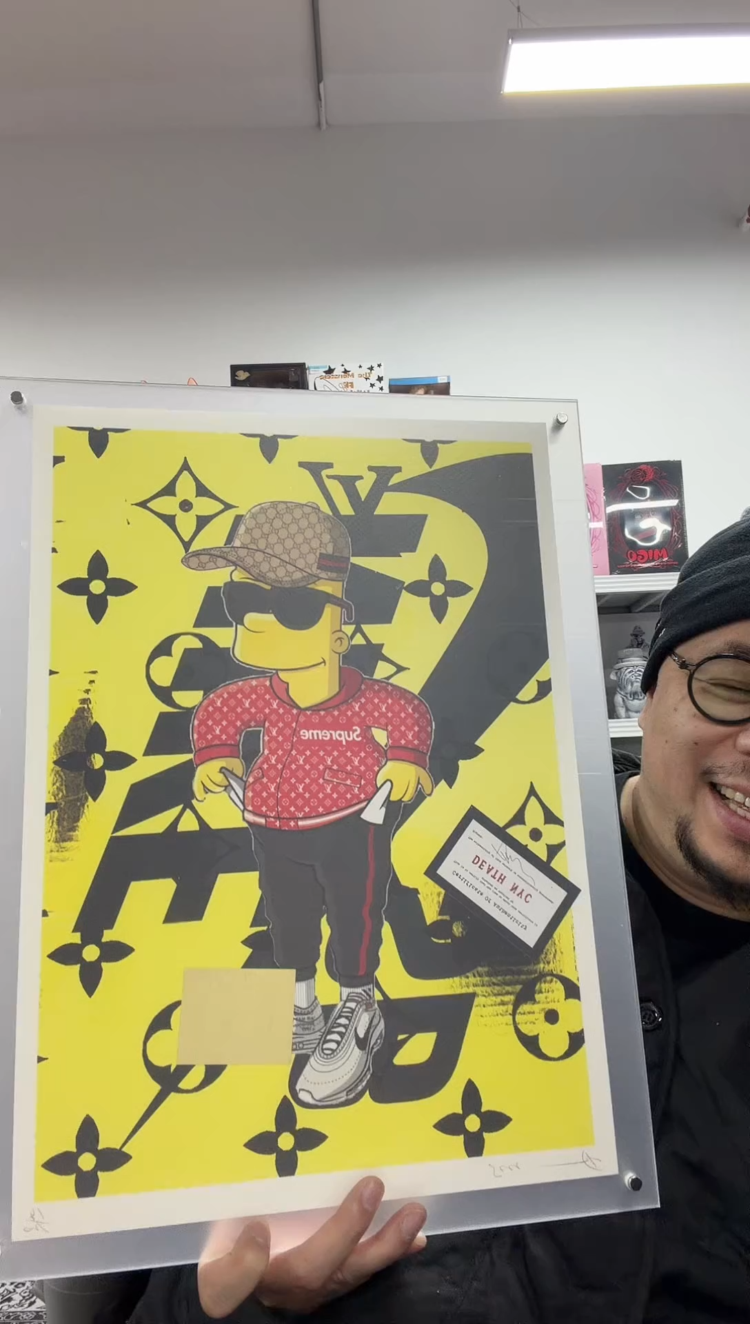 静态1death版画辛普森巴特A3带框