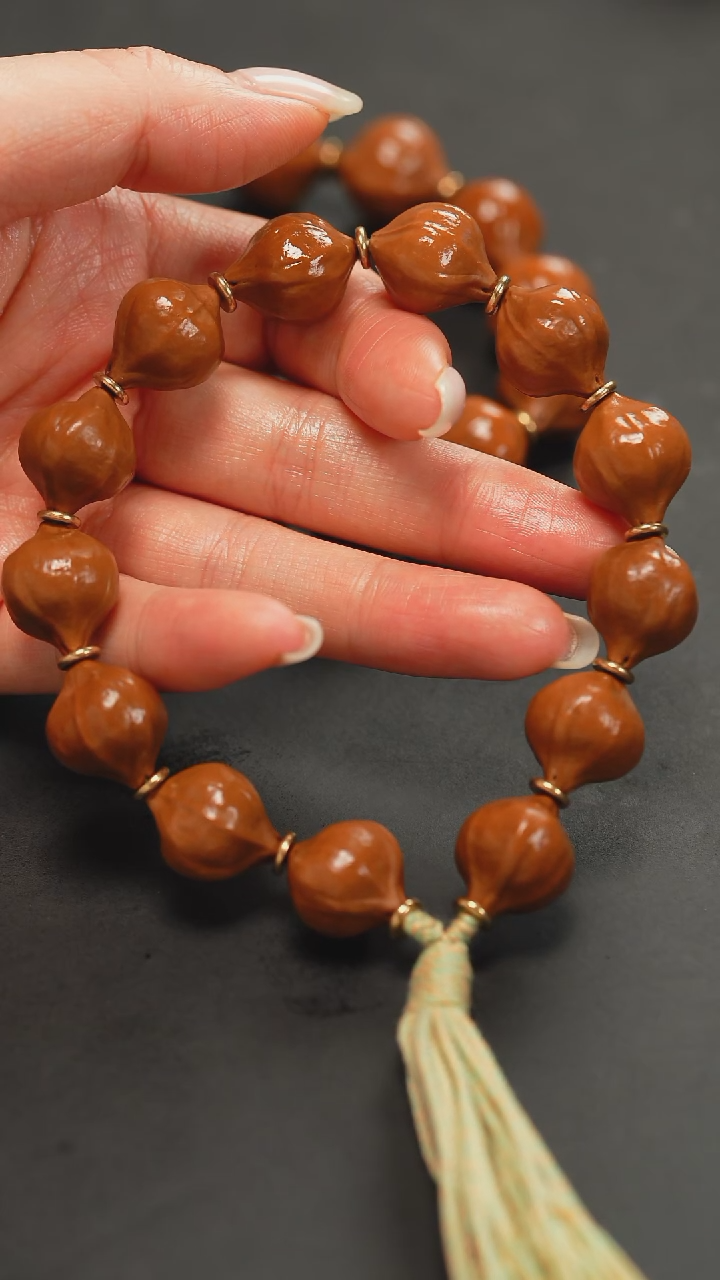 橄榄核手串1.6＋蜜桃臀素串