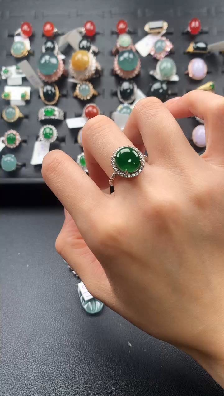 【闪购商品】翡翠戒指未镶嵌56785686758675