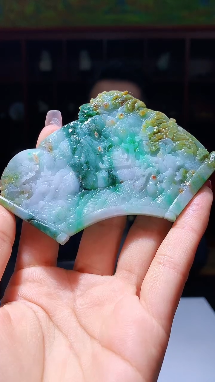 【闪购商品】定制翡翠未镶嵌1049hm-毛货挂件58