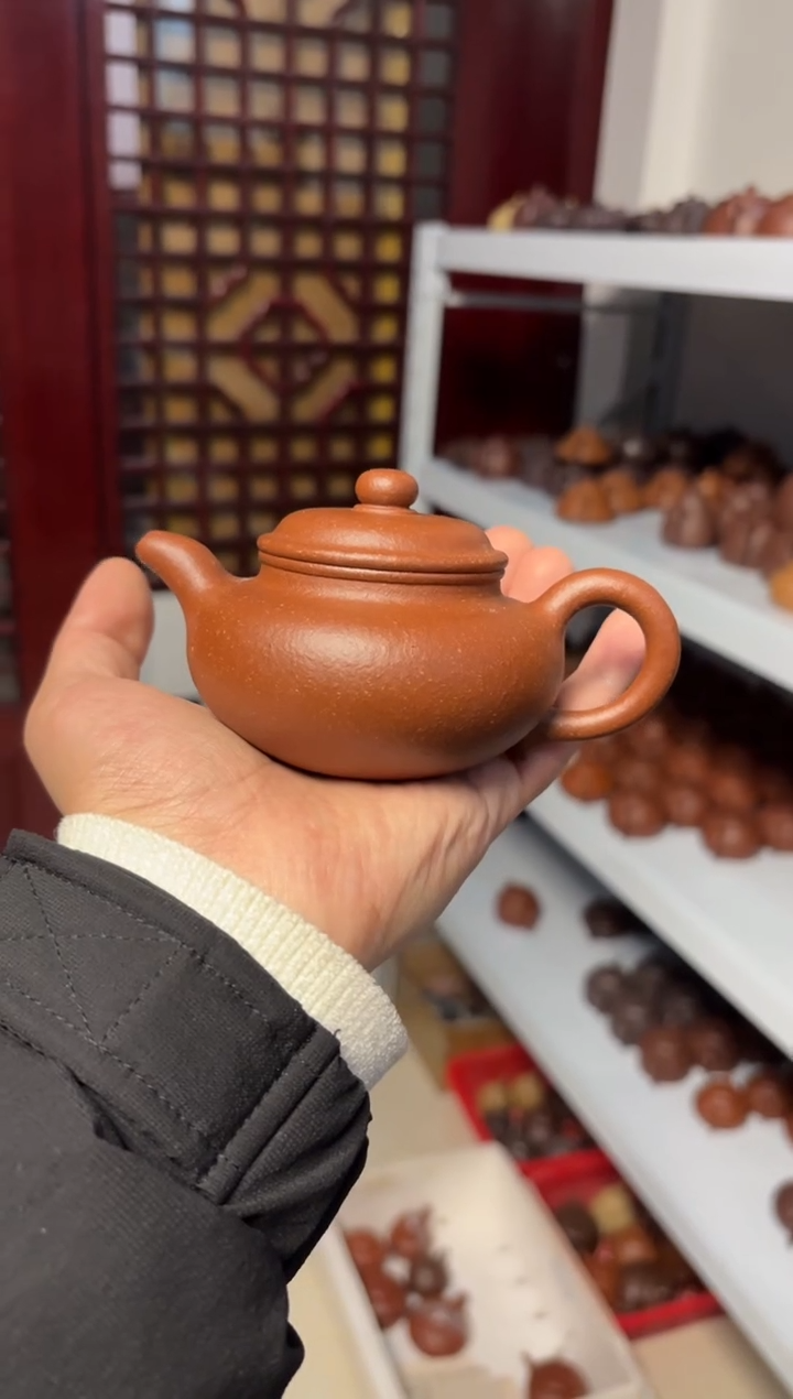 【闪购商品】紫砂茶壶20目红降坡仿古160毫升