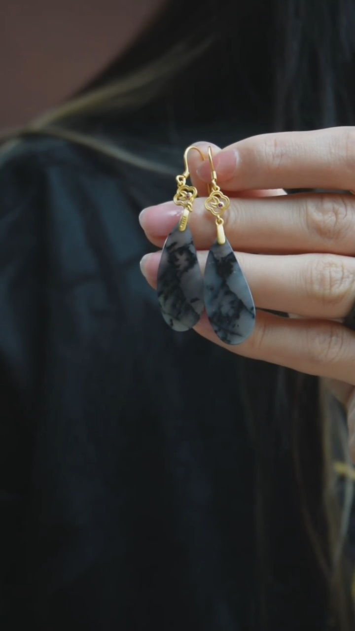 未镶嵌和田玉耳饰D17