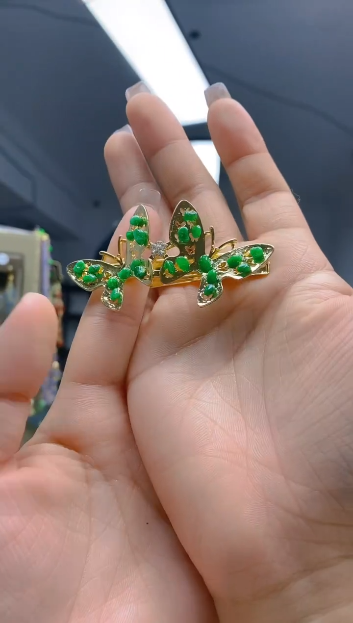 【闪购商品】翡翠耳饰合金122翡翠发簪
