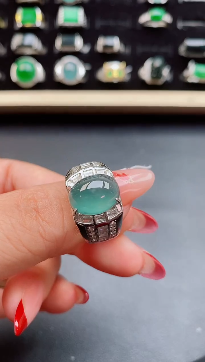 【闪购商品】翡翠戒指银S925镶嵌50805