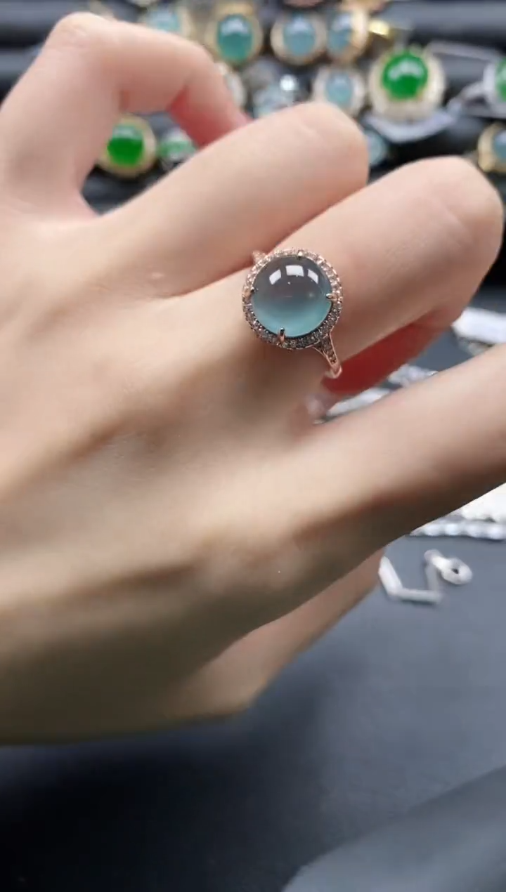 【闪购商品】翡翠戒指银S925镶嵌1111