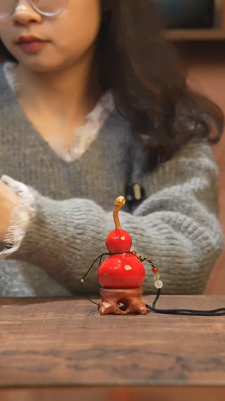 【闪购商品】763号-大漆飘漆小葫芦脖挂