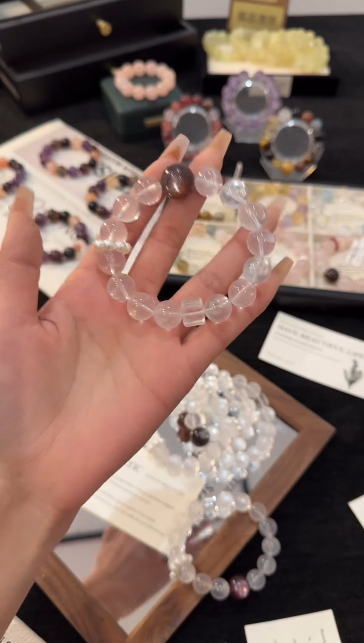 未镶嵌手链水晶奶白晶x3288