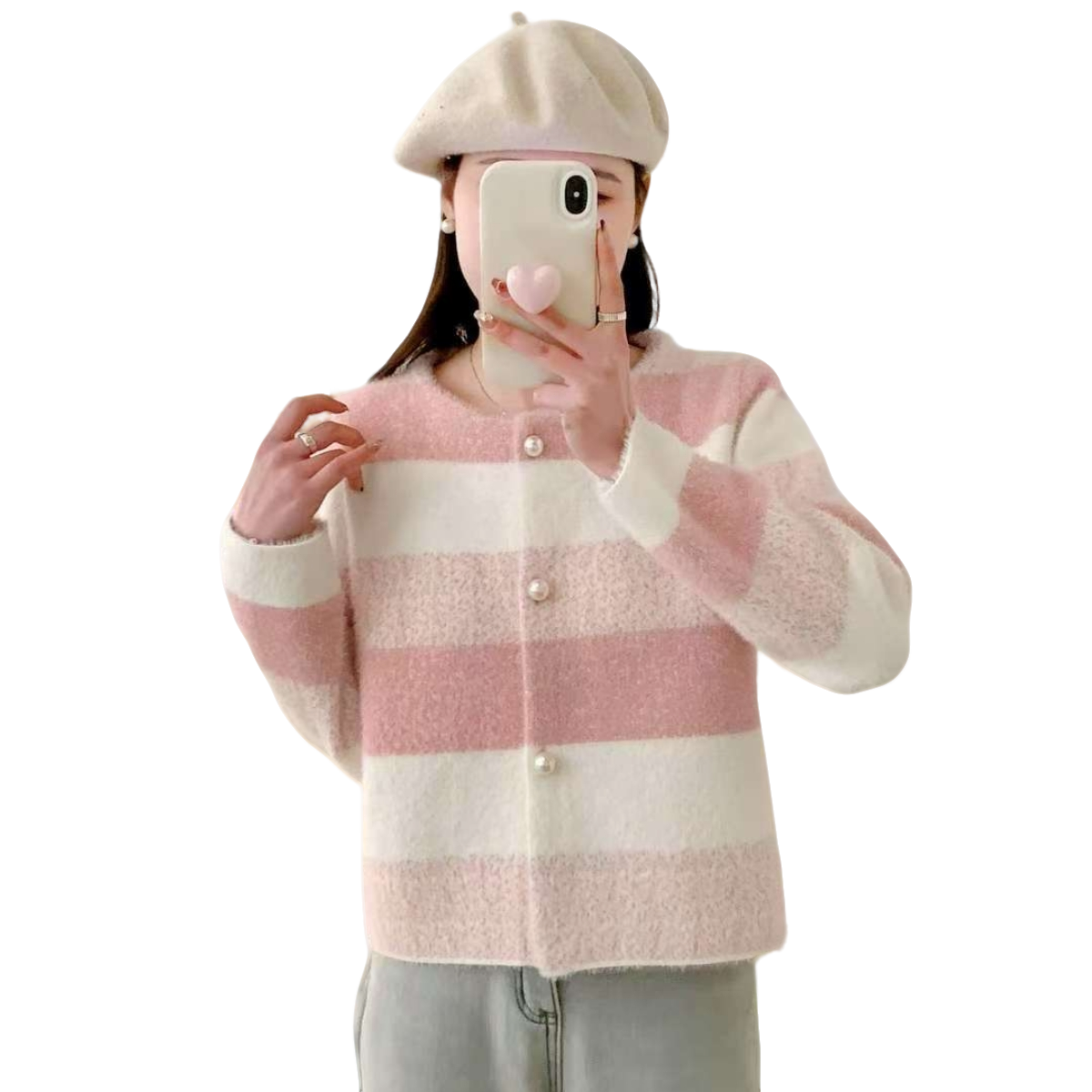 【珊珊服饰】2025新款仿水貂绒加绒加厚外套