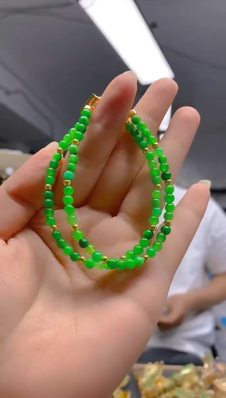 翡翠合金耳饰0410翡翠手链