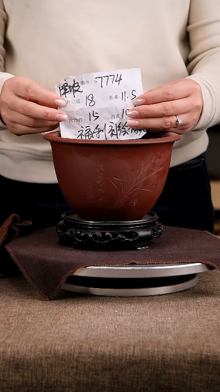 紫砂花盆花卉工艺7774+s