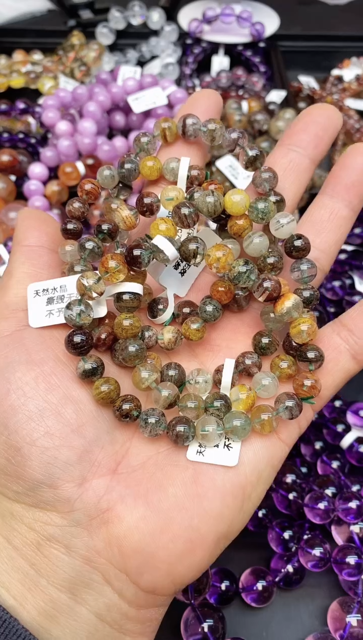 【闪购商品】水晶手链未镶嵌b25 四季幽灵8mm+