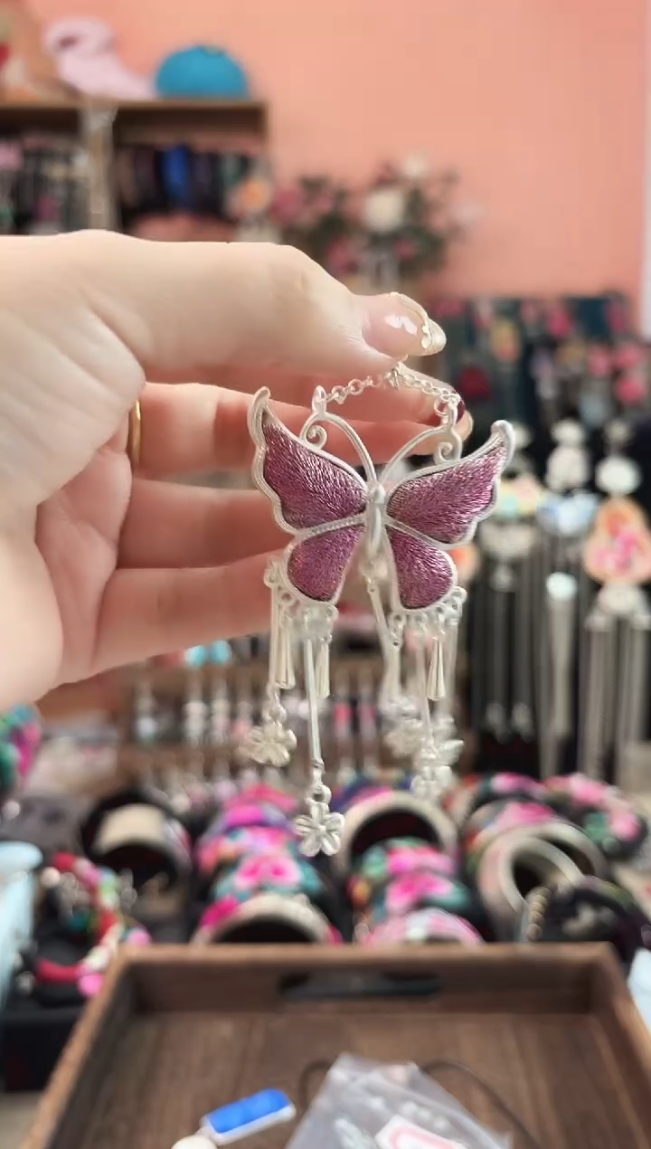 织绣艺枝独秀绣花饰品  12