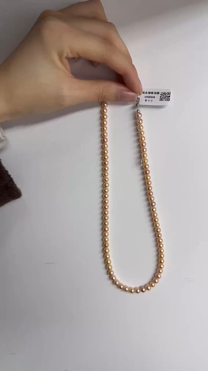 颈饰银S925镶嵌淡水珍珠G002