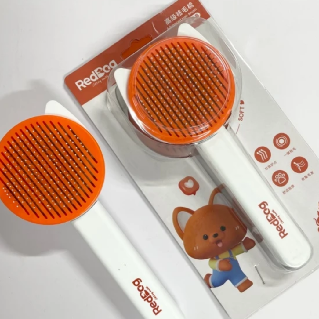 红狗梳子一键去毛祛毛猫咪狗狗梳子梳毛器针梳