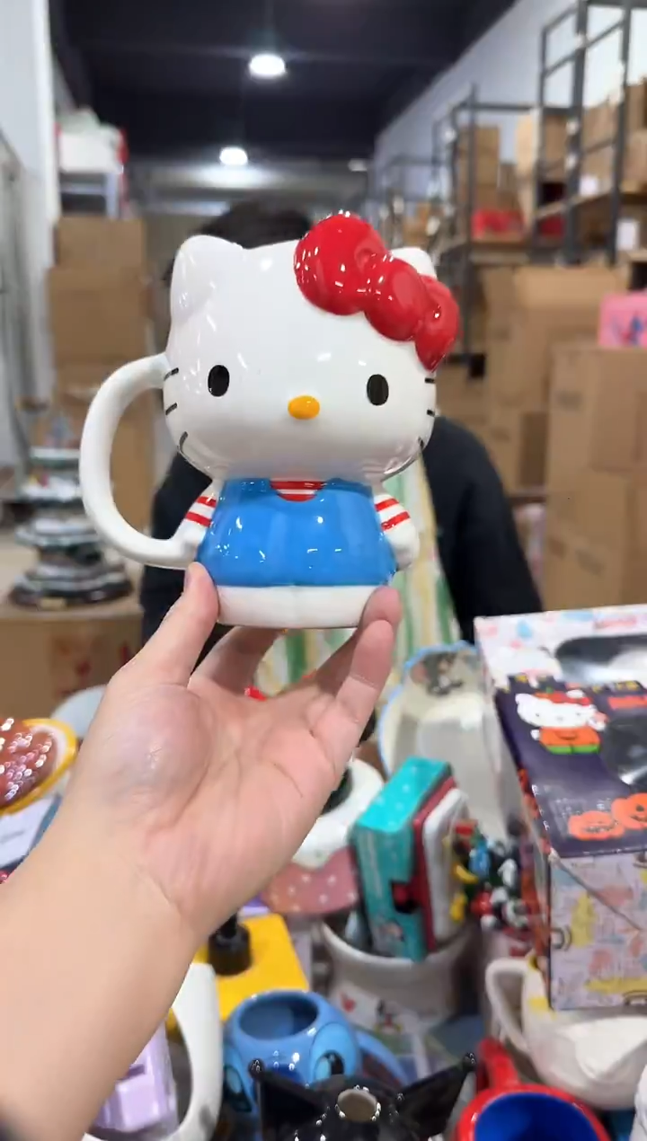 瓷片陶瓷条纹kt全身杯