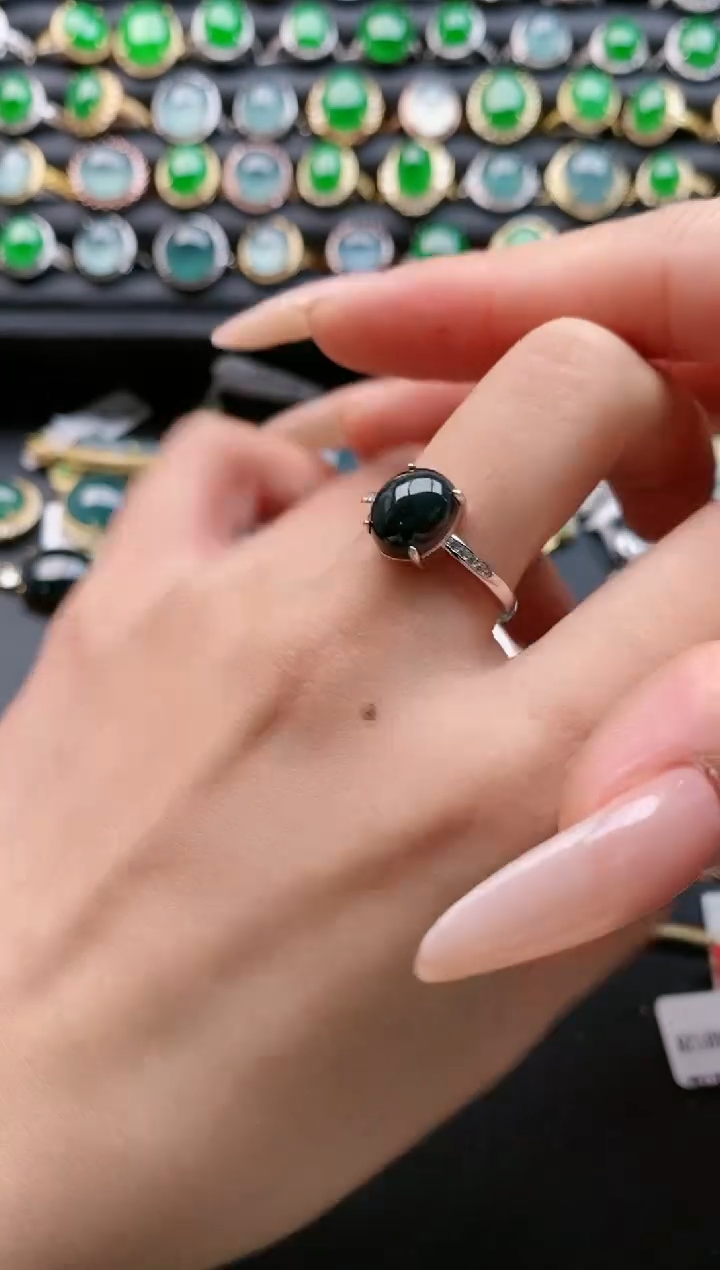 【闪购商品】翡翠戒指银S925镶嵌11111111