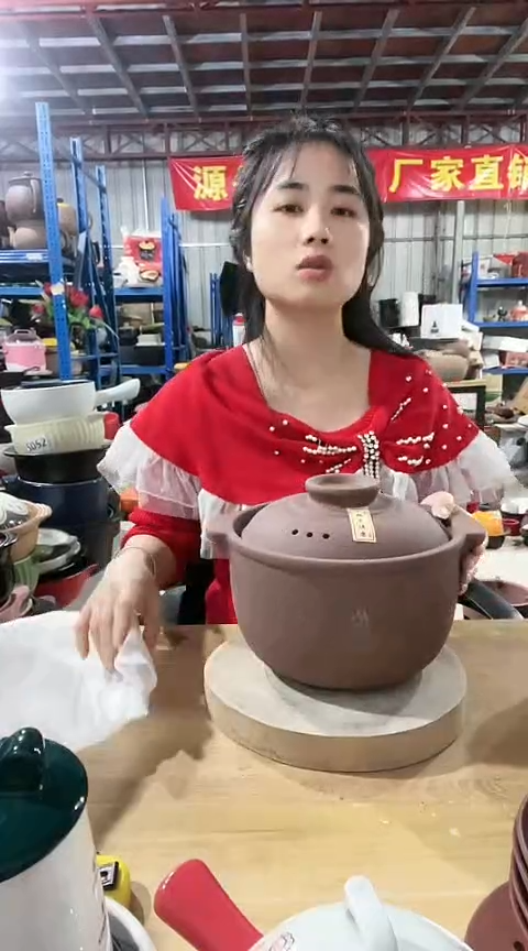 陶瑕疵3.5原陶锅带盖