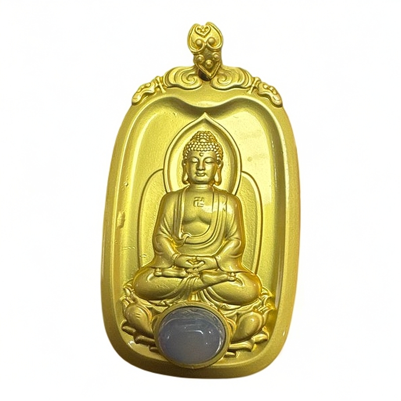 Z12白色观音吊坠