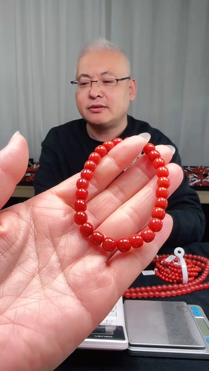 未镶嵌多样性发一件南红玛瑙【高货】柿锦红7mm保山老型单圈 