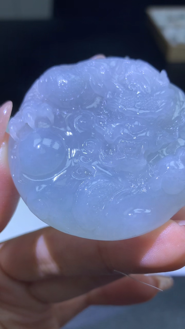 【闪购商品】定制翡翠未镶嵌003ee-毛货龙送金扣18