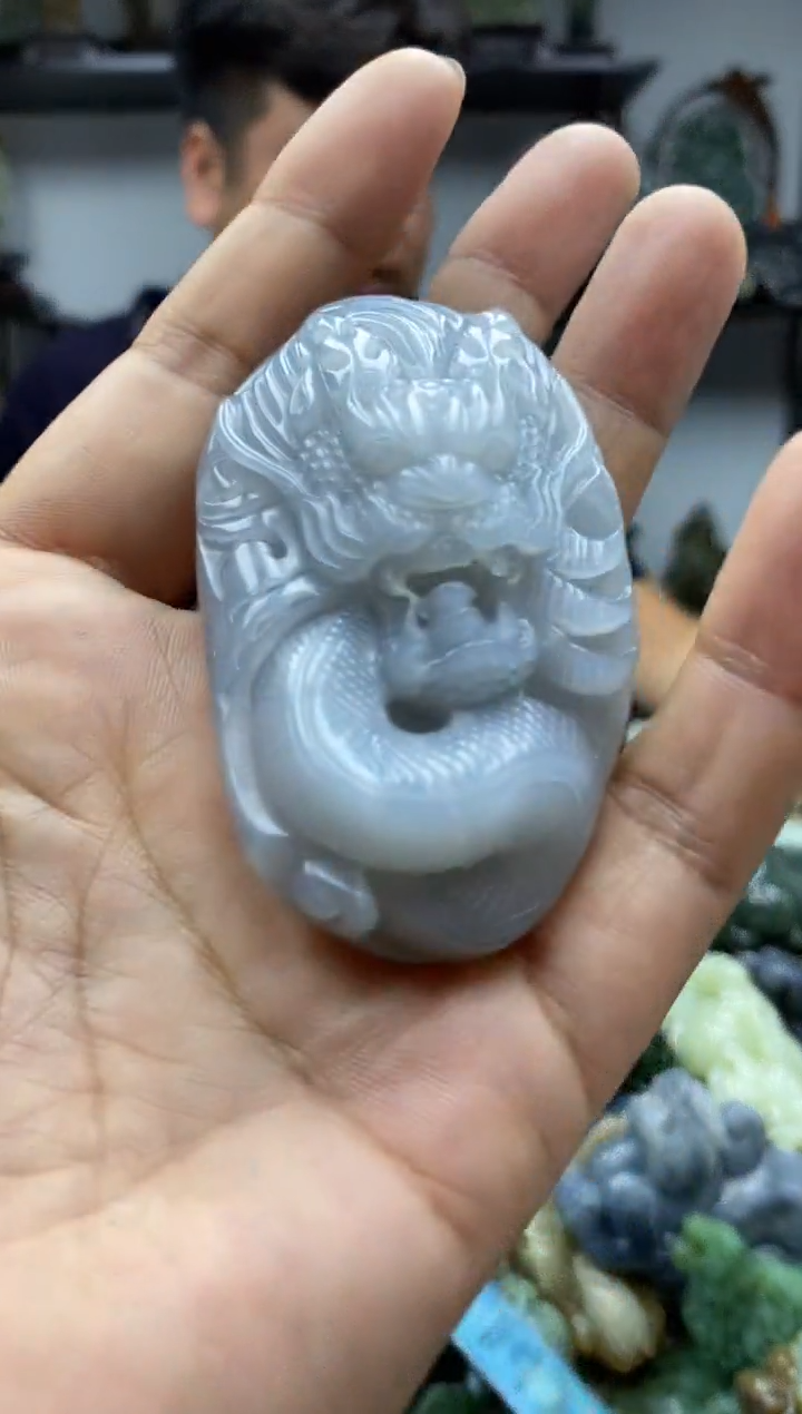 和田玉未镶嵌把件1