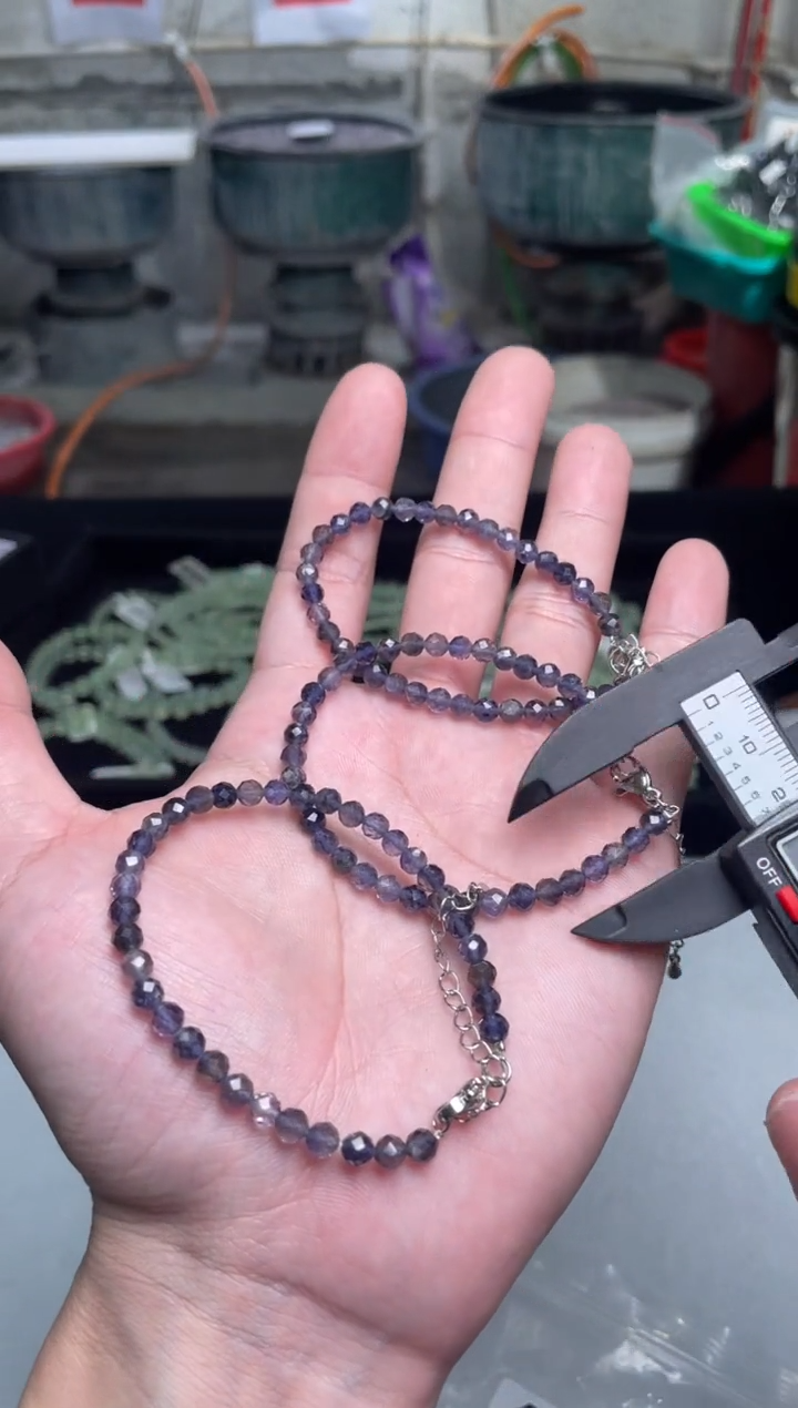 【闪购商品】水晶手链未镶嵌堇青石算盘珠多样性发其一