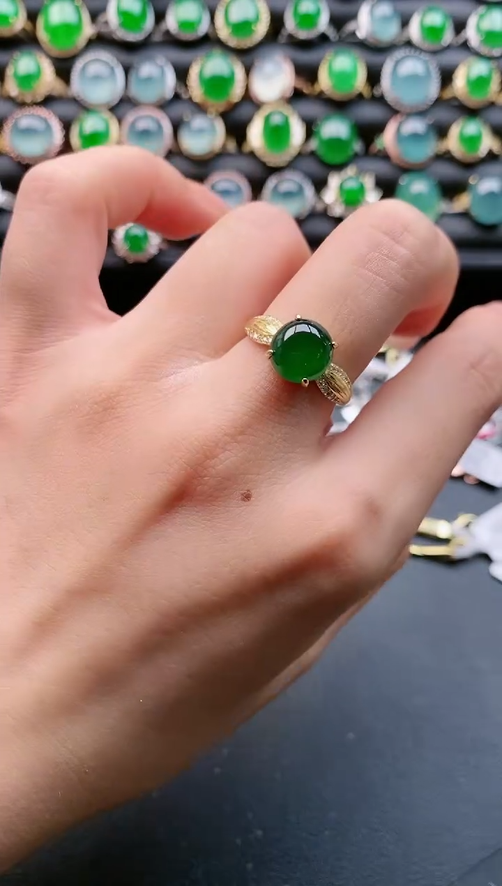 【闪购商品】翡翠戒指银S925镶嵌11111111