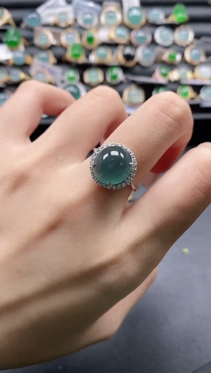 【闪购商品】翡翠戒指银S925镶嵌1111
