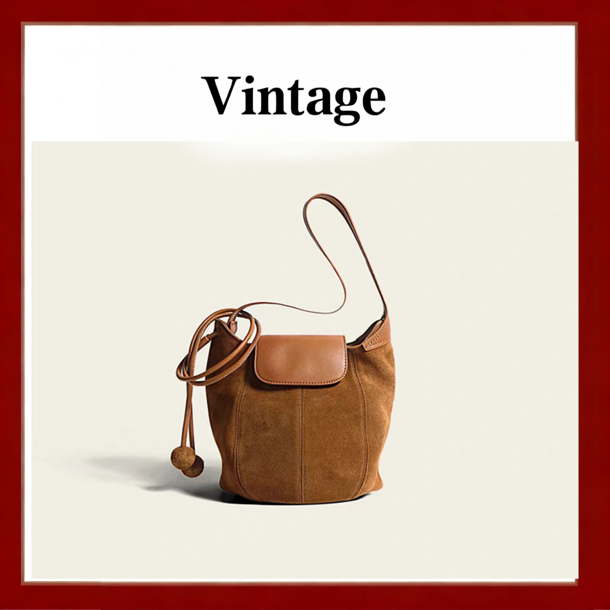 小众百搭南瓜包秋冬款高级磨砂单肩斜挎包1500棕色