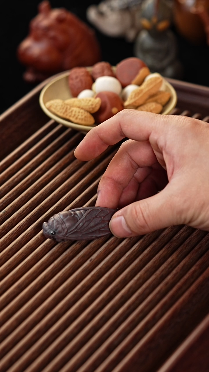 【闪购商品】手工原矿紫泥高温蝉茶宠