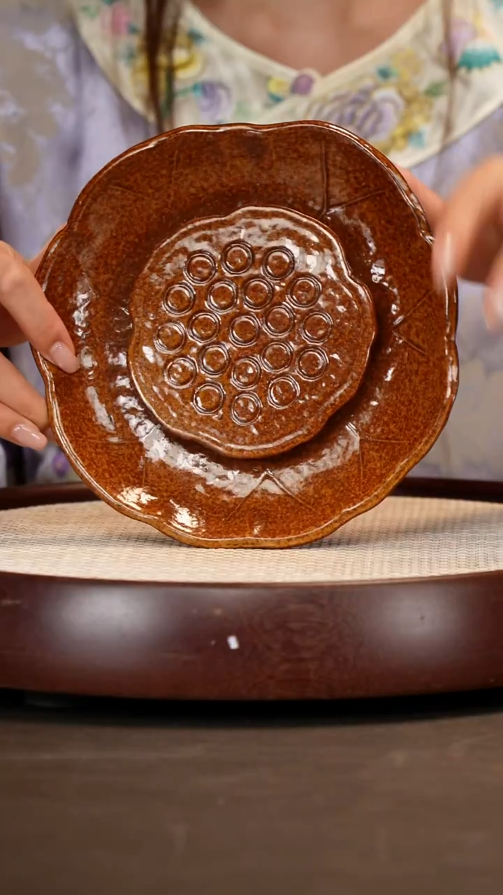 紫砂茶具柴烧壶承