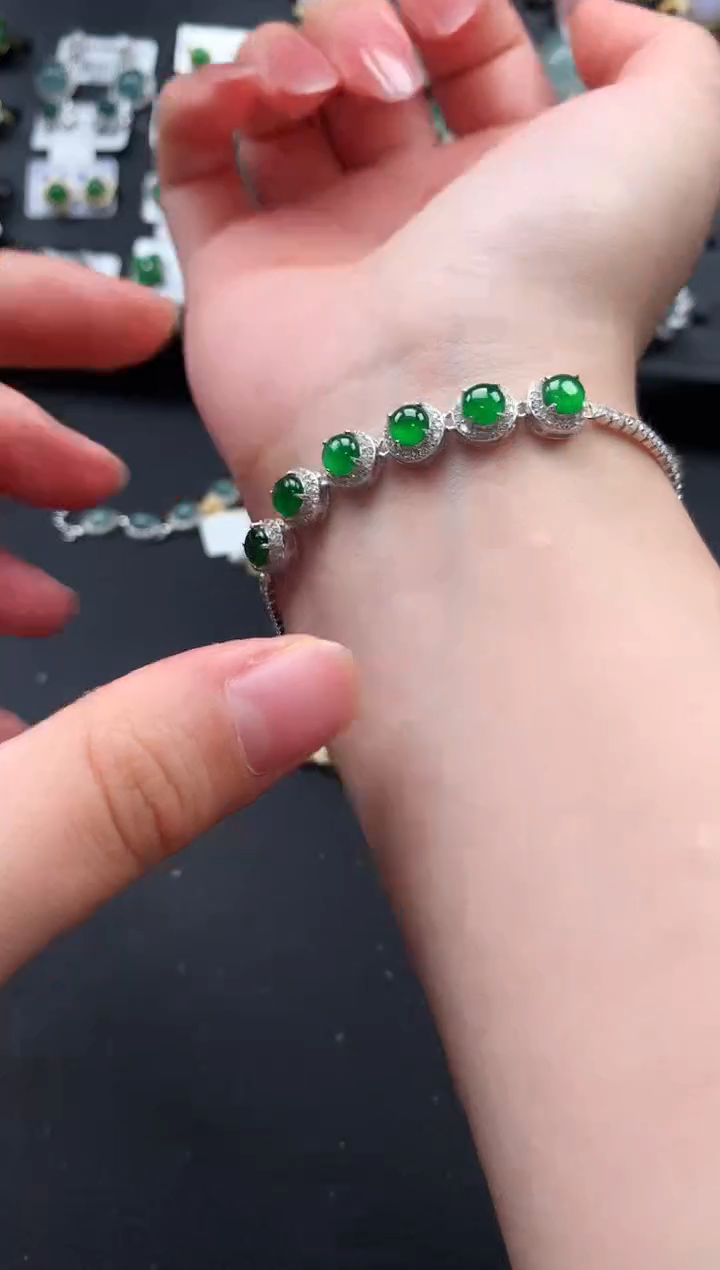 【闪购商品】翡翠戒指银S925镶嵌5211