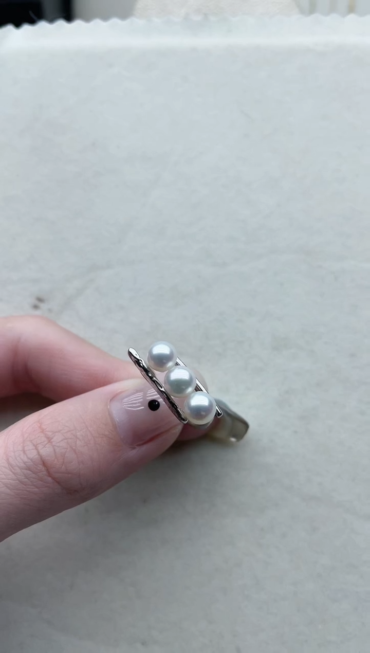 【闪购商品】淡水珍珠戒指银S925镶嵌Y107