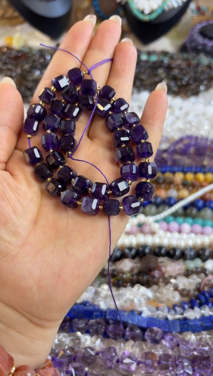 未镶嵌玛瑙/玉髓珠宝半成品乌拉圭紫水钻切卡8