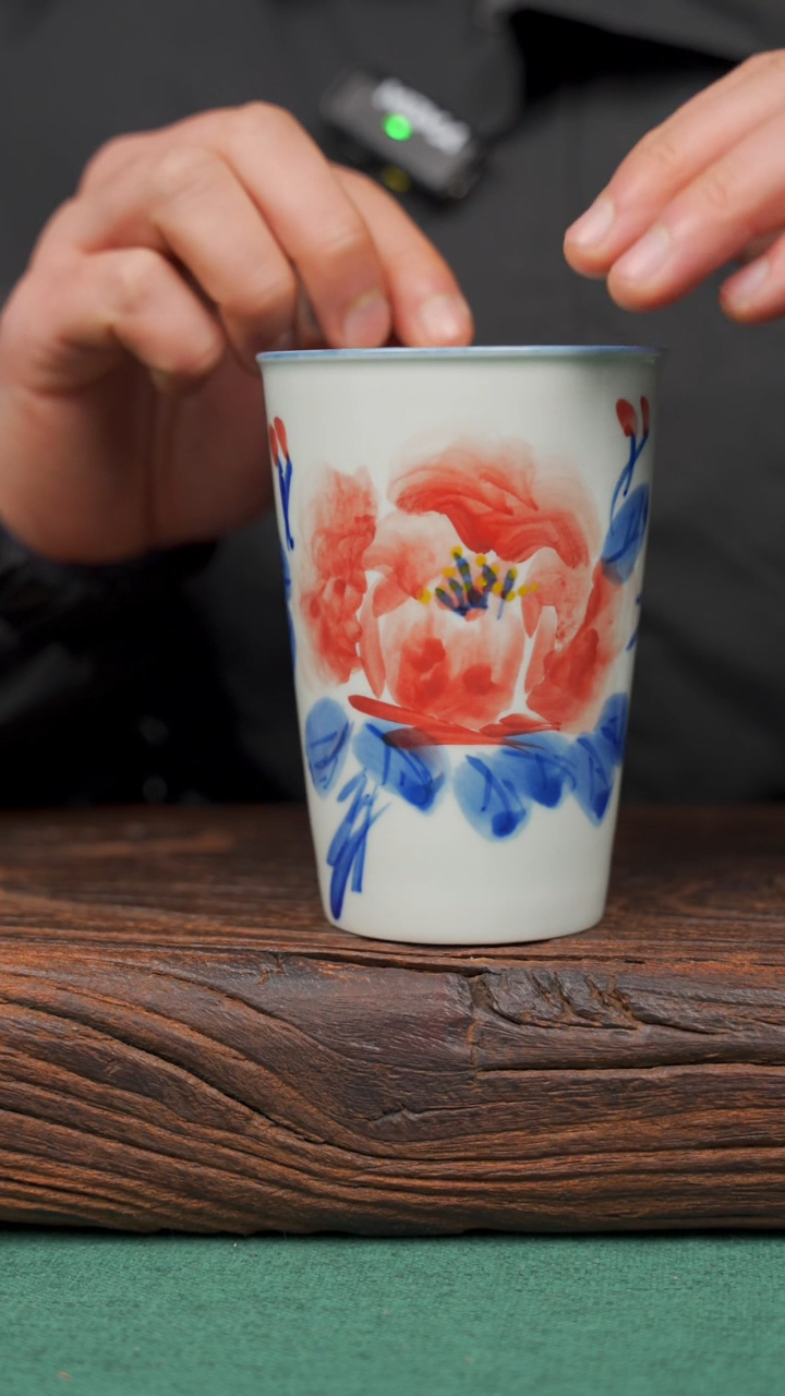 【闪购商品】瓷片46景德镇杯釉下手工手绘瓷器