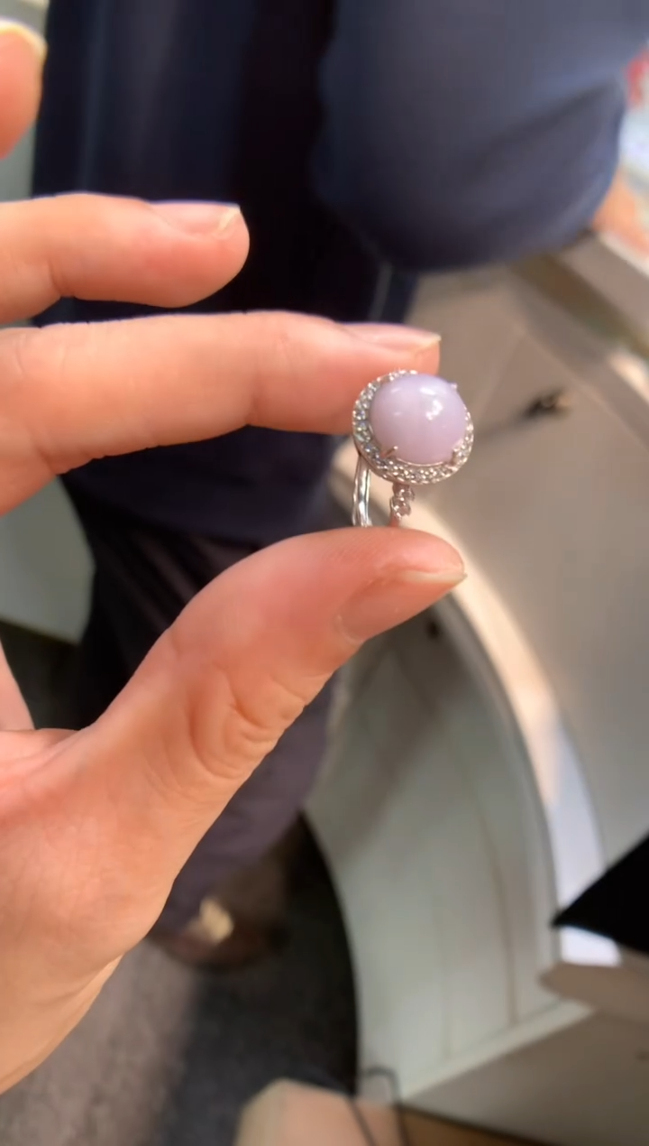 银S925镶嵌戒指翡翠戒指