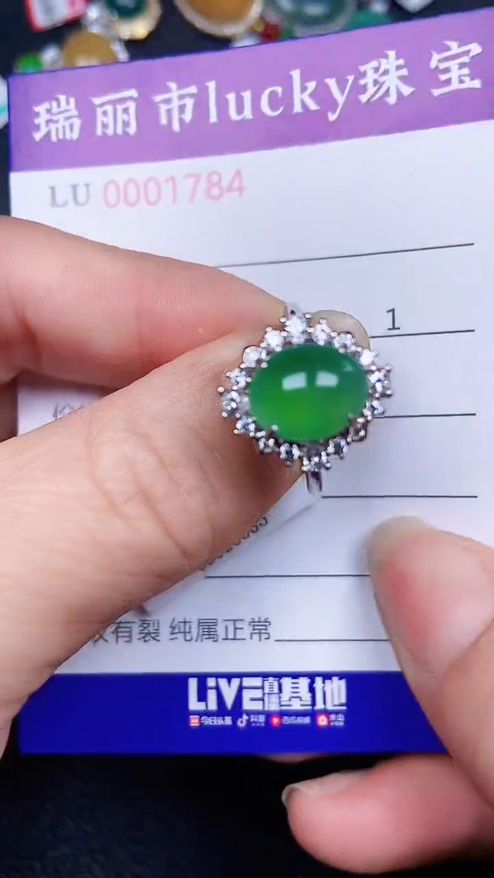 颈饰银S925镶嵌翡翠784