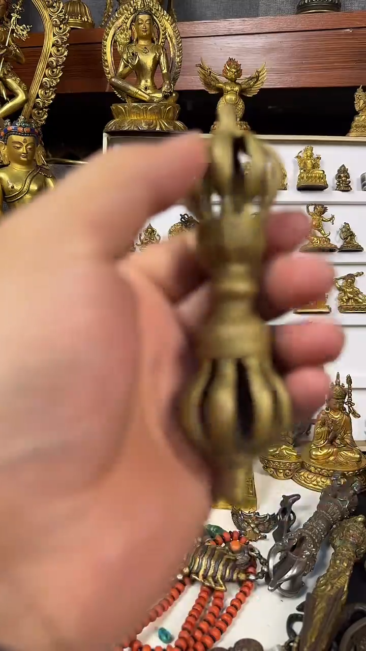 银S925花****活五股金刚杵