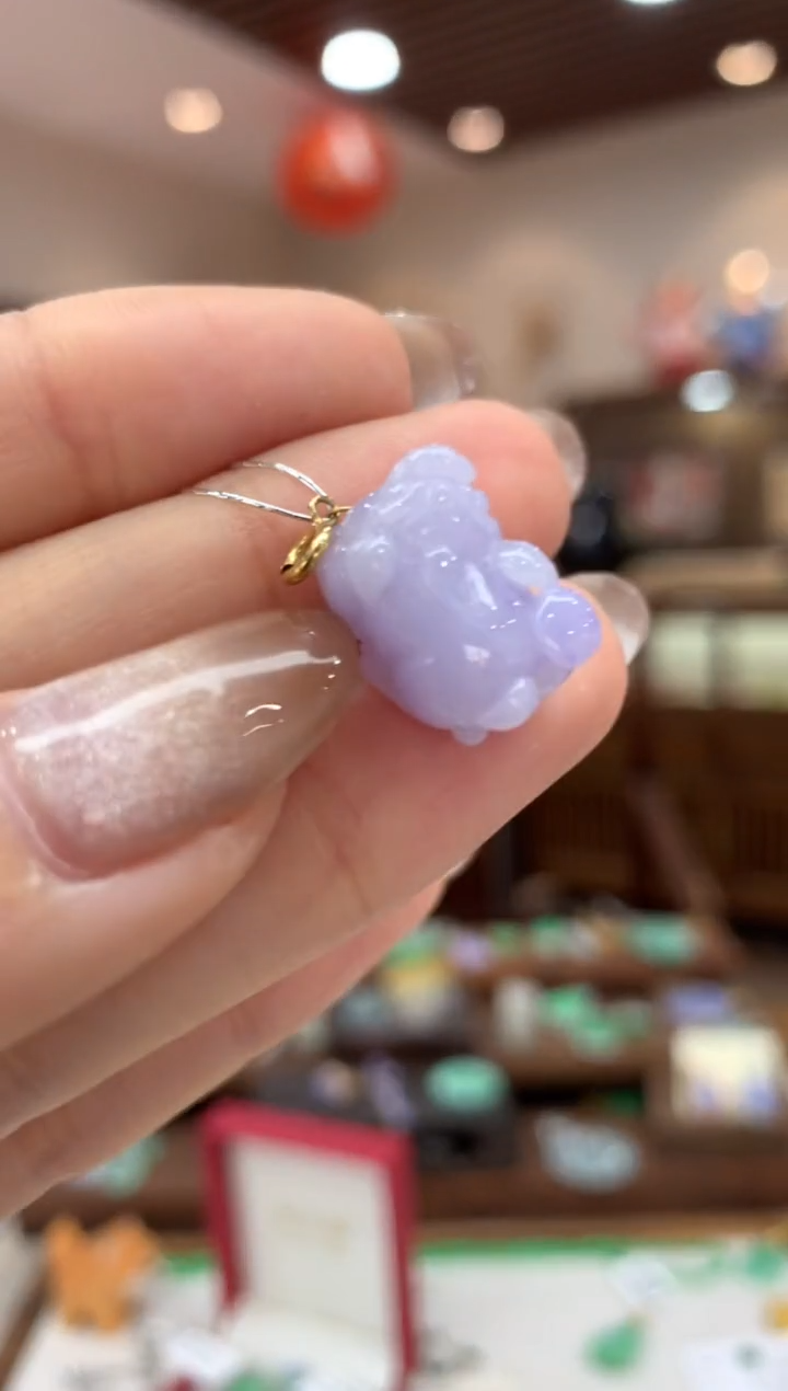 【闪购商品】翡翠18K金镶嵌吊坠(不含链)貔貅