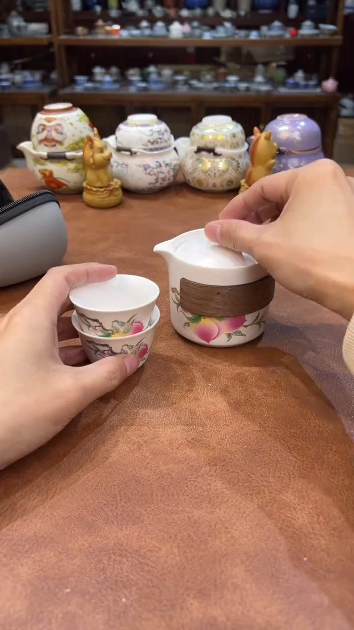 真的很便宜会开片的旅行茶具