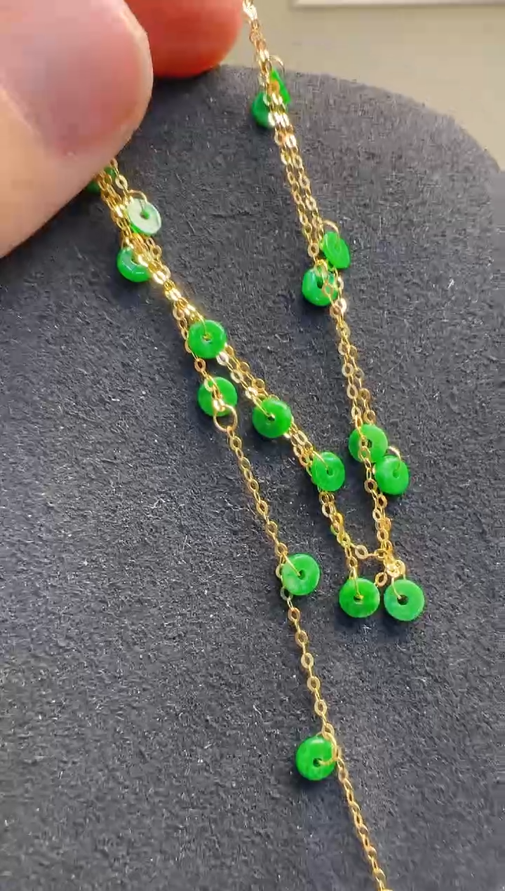 【闪购商品】翡翠颈饰18K金镶嵌多样性发货拍一发一