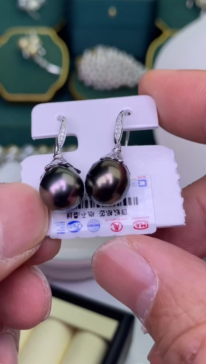 【闪购商品】海水珍珠耳饰银S925镶嵌1