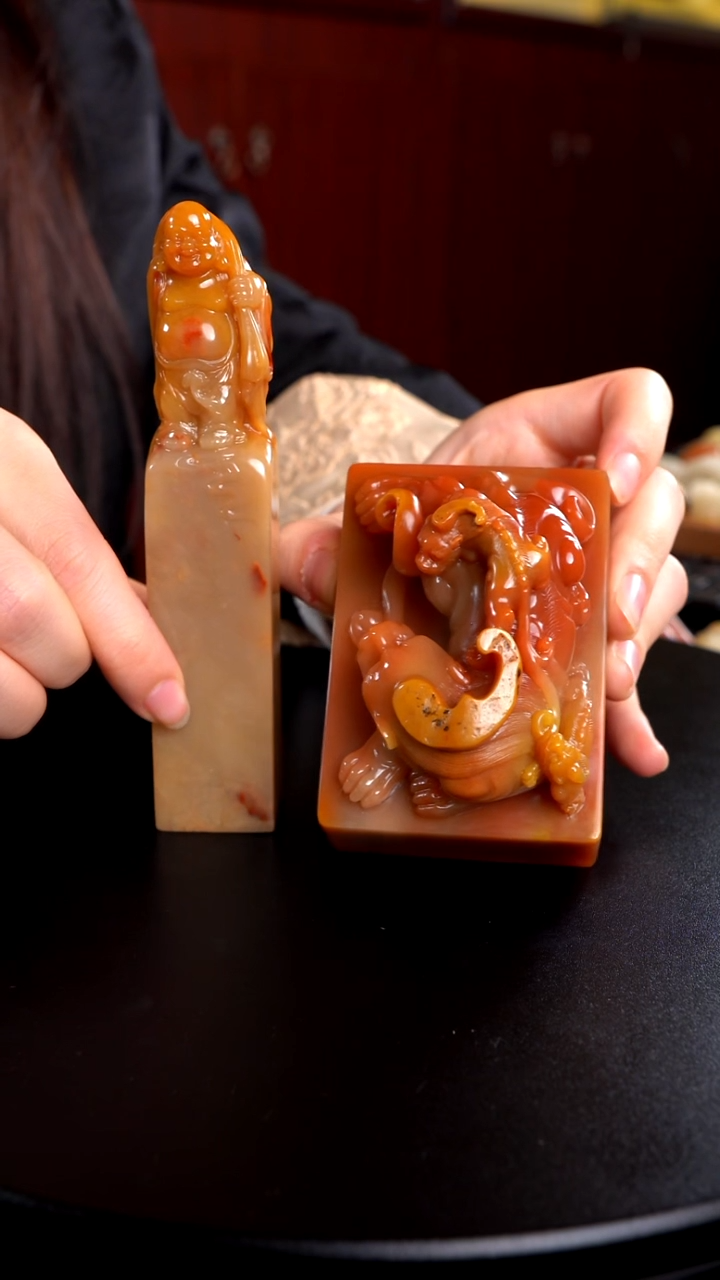 寿山石微**暖印章两个打包价